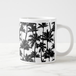Palm Tree Shadow Pattern Jumbo-Tasse