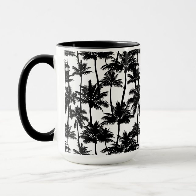 Palm Tree Shadow Pattern Tasse (Links)