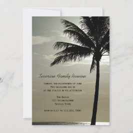 Palm Tree Silhouette Family Wiedersehen Einladung