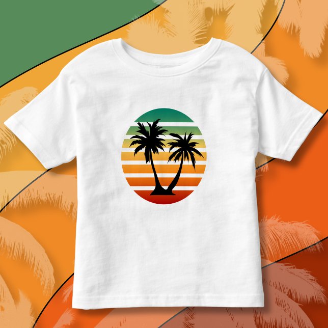 Palm Tree Silhouette Fine Kleinkind T-shirt (Palm Tree Sillhouette T-Shirt)