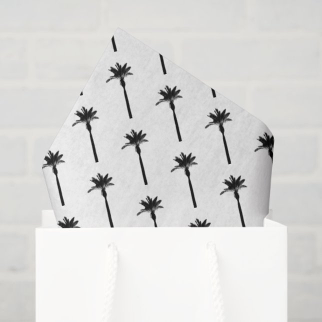Palm Tree Silhouette Küstenreise Chic Fun Seidenpapier (Geschenktüte)