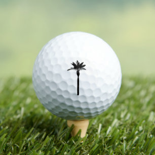 Palm Tree Silhouette Küstenreise West Coast Fun Golfball