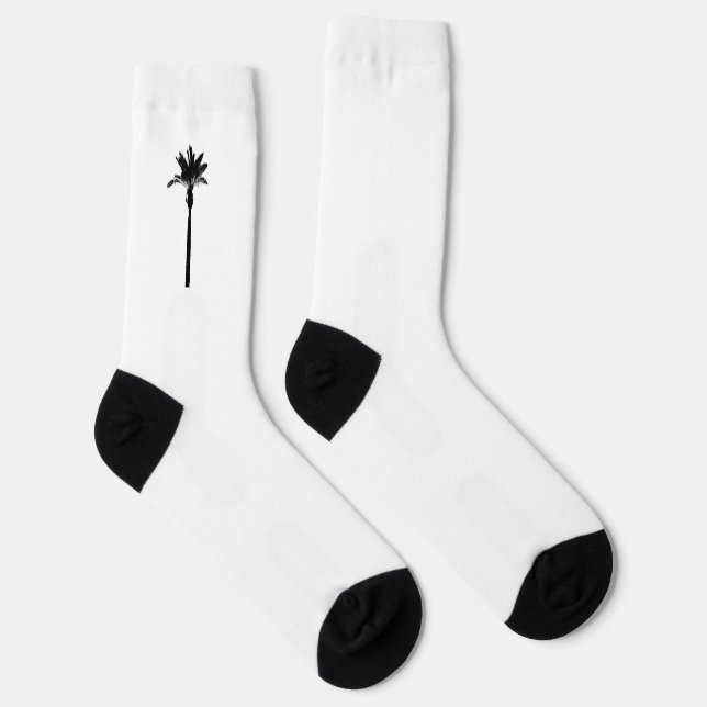 Palm Tree Silhouette Küstenreise West Coast Fun Socken (Rechts)