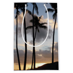 Palm Tree Silhouetten in Hawaii Mittlere Geschenktüte