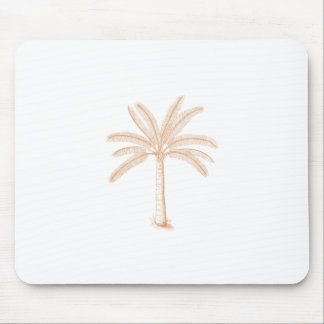 Palm Tree Sketch Tan Mousepad