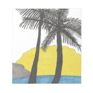 Palm Tree Sunrise Notizblock