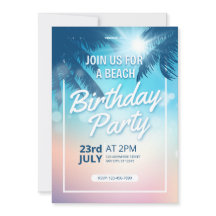Palm Tree Sunset Adult Beach Geburtstag