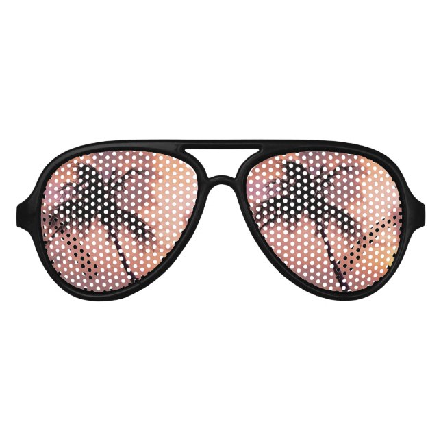 Palm Tree Sunset Sonnenbrille (Vorderseite)