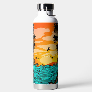 Palm Tree Sunset Trinkflasche
