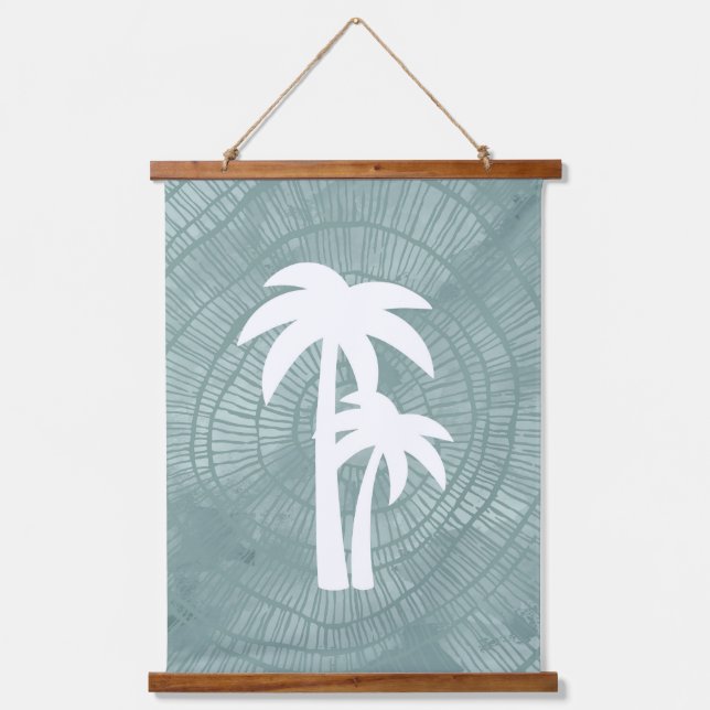 Palm Tree Tapesta Wandteppich Mit Holzrahmen (Vorderseite)
