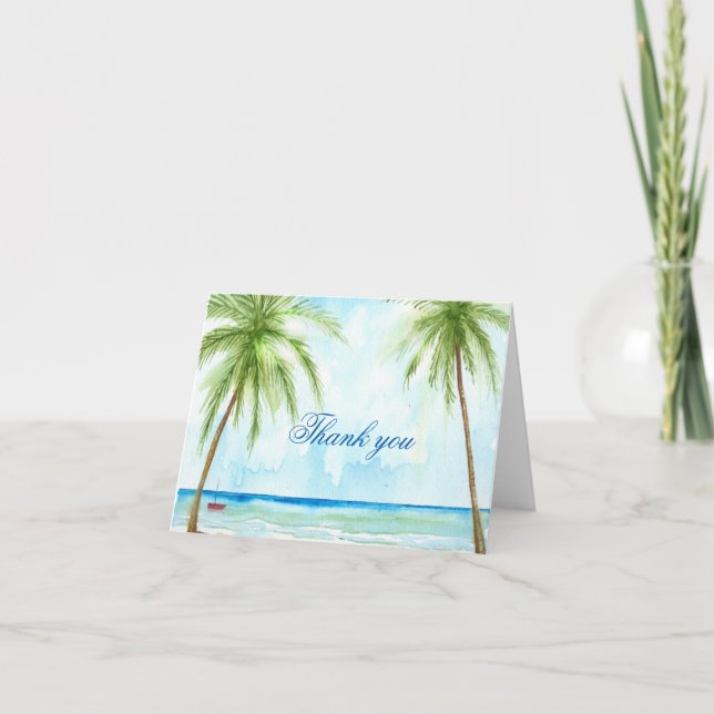 Palm Tree Thank You Card Dankeskarte (Vorderseite)