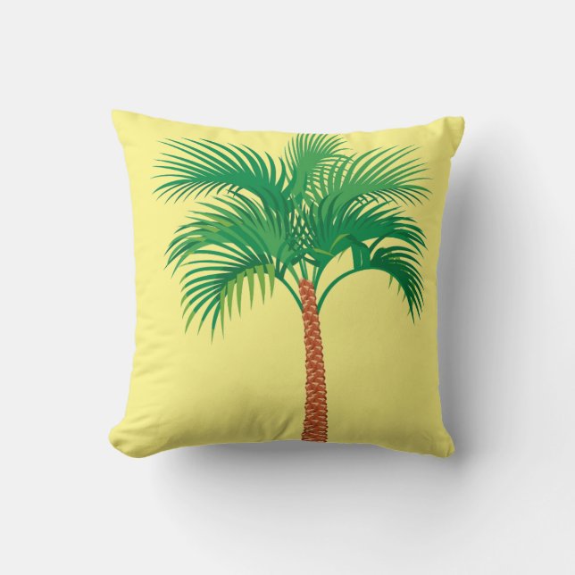 Palm Tree Throw Kissen (Vorderseite)