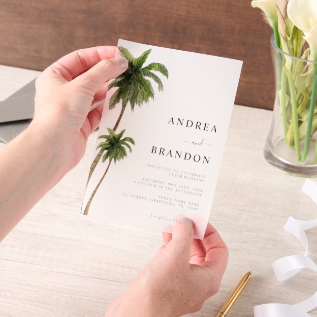 Palm Tree Tropical Destination Wedding  (Handgehalten)