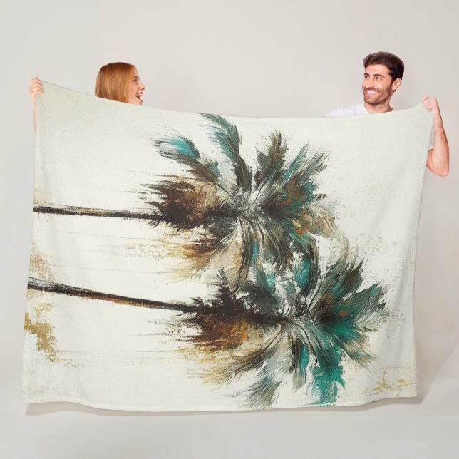 Palm Tree Tropical Fleece Blanket (Beispiel)