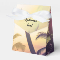 Palm Tree Tropical Heat Beach Gastgeschenk Box