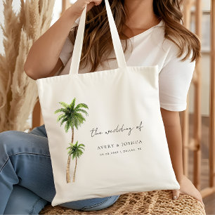 Palm Tree Tropical Hochzeit in Urlaubsort Fevor Tragetasche
