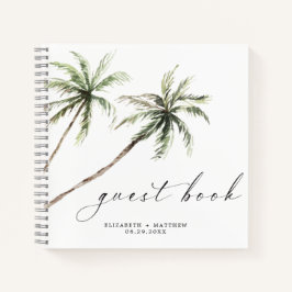 Palm Tree Tropical | Minimal Wedding Guest Book Notizbuch