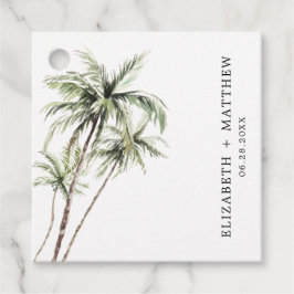 Palm Tree Tropical | Minimale Gastgeschenk Hochzei Geschenkanhänger