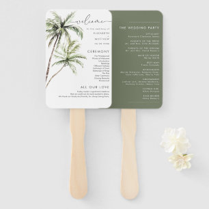 Palm Tree Tropical   Minimale Hochzeit Fächer