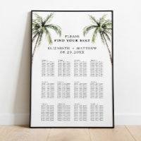 Palm Tree Tropical | Minimale Hochzeitskarte