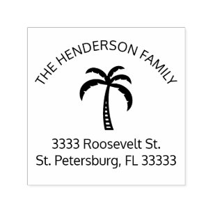 Palm Tree Tropical Personalisiert Permastempel