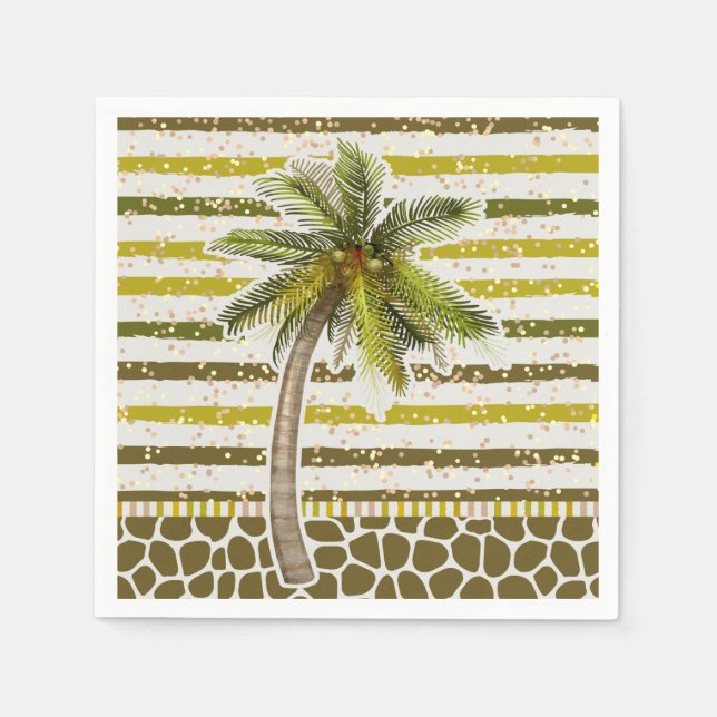 Palm Tree Tropical Serviette (Vorderseite)