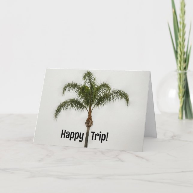 Palm Tree Tropical Vacation Best Wish Card Karte (Vorderseite)