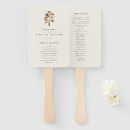 Palm Tree Tropical Wedding Custom Program Fächer