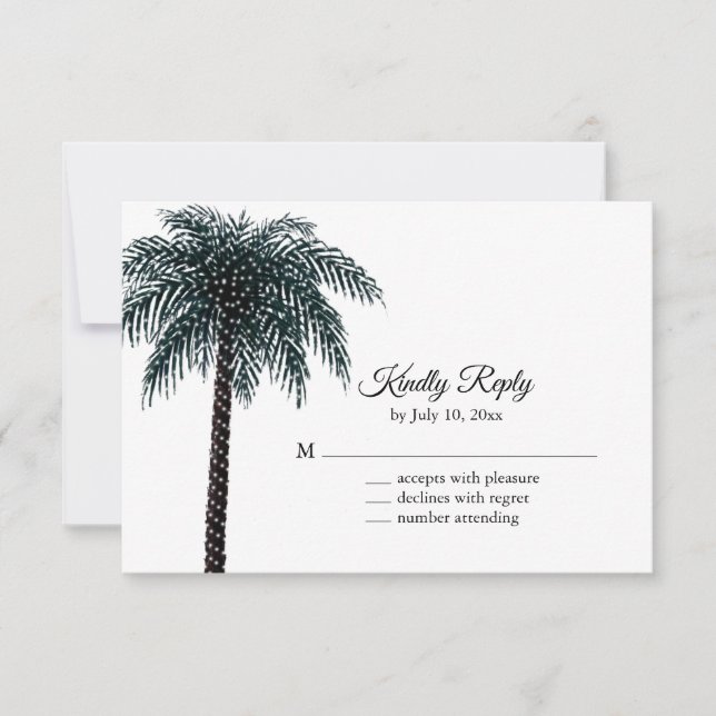 Palm Tree UAWG RSVP Karte (Vorderseite)
