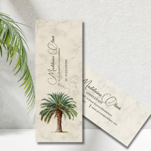 Palm Tree Vintag Tropical Elegante Mini Visitenkarte