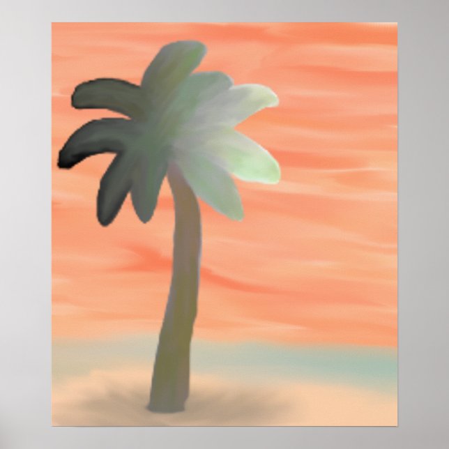 Palm Tree Watercolor Poster (Vorne)
