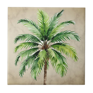 Palm Tree Watercolor Vintag Eleagant Fliese