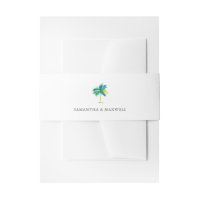 Palm Tree Wedding Einladung Bauchband