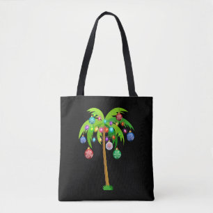 Palm Tree Weihnachtslicht Funny Beach Sommer Tasche