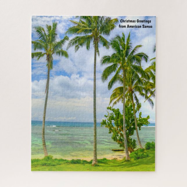 Palm Trees American Samoa.Christmas Greetings Jigs (Vertikal)