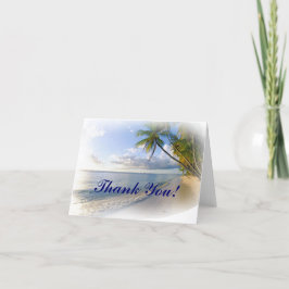 Palm Trees and Beach Hochzeit Vielen Dank Dankeskarte
