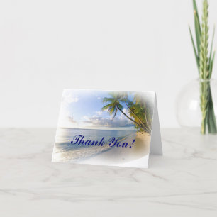 Palm Trees and Beach Hochzeit Vielen Dank Dankeskarte
