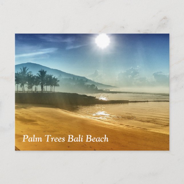 Palm Trees Bali Beach Postkarte (Vorderseite)