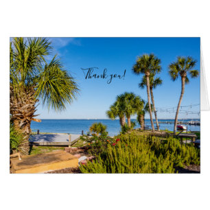 Palm Trees Bayside Morning Danke Karte