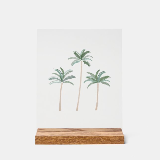 Palm Trees Beach Art Acrylschild (Vorderseite)
