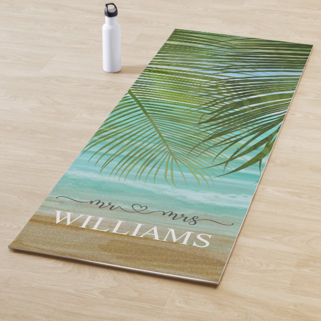 Palm Trees Beach Personalisiert Yoga Mat Yogamatte (Beispiel)