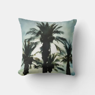 Palm Trees Blue Sunset Tropical Style Kissen