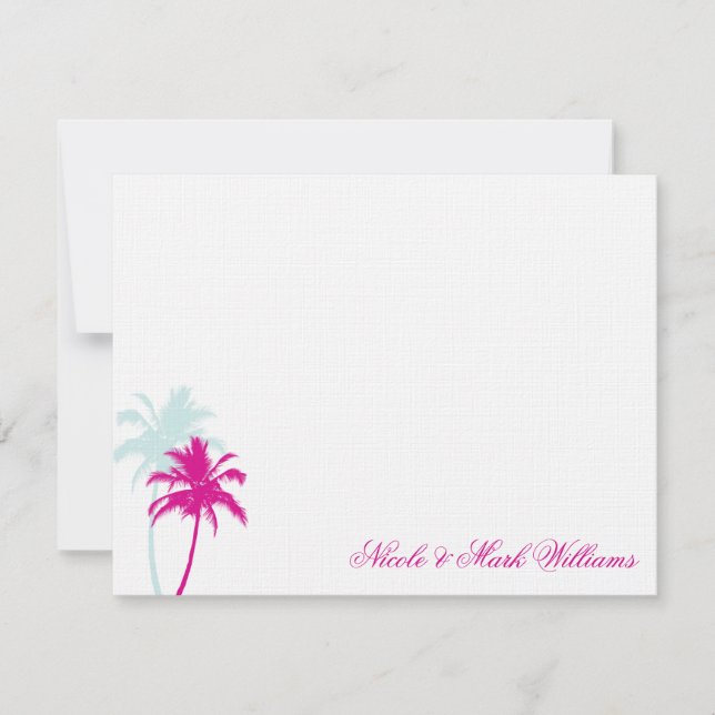 Palm Trees Custom Flat Vielen Dank Karten (Vorderseite)