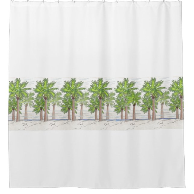 PALM TREES Duschvorhang (Vorderseite)