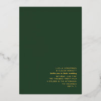 Palm Trees Emerald Mariage Foil Invitation