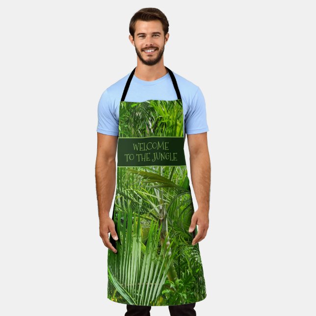 Palm Trees Jungle 🌴 (anpassbar) Schürze (Getragen)