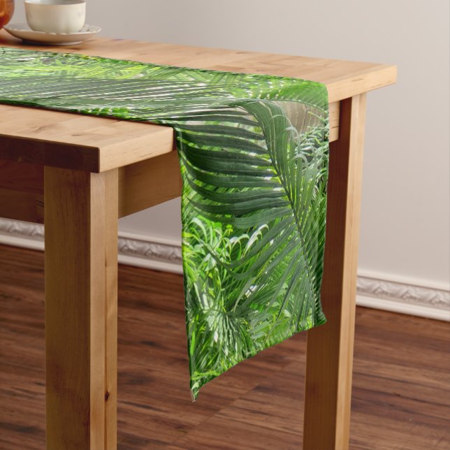 Palm Trees Jungle Table Runner Kurzer Tischläufer (Beispiel)