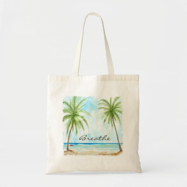 Palm Trees Leinwand Tote Bag Tragetasche (Vorne)