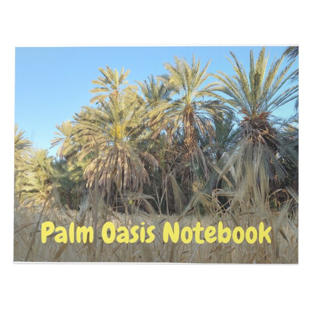 Palm trees oasis notebook notizblock (Vorderseite)