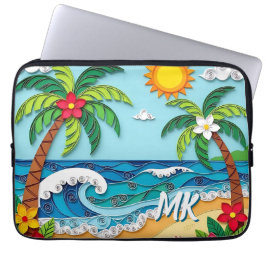 Palm Trees on the Beach Personalized Laptopschutzhülle